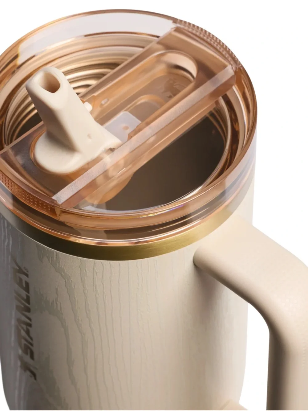 🖤New🖤 STANLEY Quencher ProTour Flip Straw 40oz Birch Woodgrain Wood Cream - Picture 2 of 4